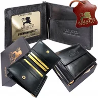 Portfele - MAŁY SKÓRZANY PORTFEL MĘSKI BANKNOTÓWKA ANTYKRADZIEŻOWY OCHRONA KART RFID - miniaturka - grafika 1