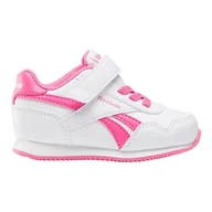 Buty dla dziewczynek - Reebok Royal Jog 3.0 Elastic & Top Strap Sneakersy dziewczęce, Ftwrwhite Ftwrwhite Truepink, 24.5 EU - miniaturka - grafika 1