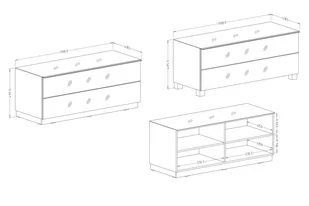 Komoda modułowa RTV uchylna Helio 41 - czarny / czarne szkło - Szafki RTV - miniaturka - grafika 3