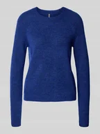 Swetry damskie - Sweter z dzianiny o kroju regular fit z raglanowymi rękawami model ‘JULIANA’ - miniaturka - grafika 1