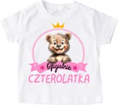 Koszulki dla dziewczynek - koszulka urodzinowa dla dziewczynki (4latka) - miniaturka - grafika 1