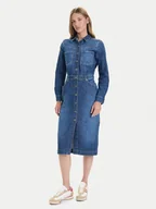 Sukienki - Mustang Sukienka jeansowa Emma 1016939 Niebieski Slim Fit - miniaturka - grafika 1