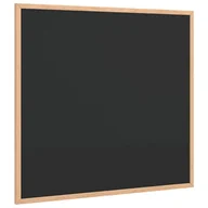 Tablice interaktywne - vidaXL Tablica kredowa z ramą z litego drewna sosnowego, czarna - miniaturka - grafika 1