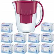 Dzbanki filtrujące - Dzbanek filtrujący Aquaphor Amethyst 2,8 l + 10 wkładów, wiśniowy - miniaturka - grafika 1