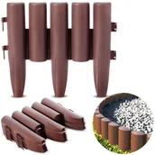 Ogrodzenia - Palisada ogrodowa Heckermann H-280 Brązowa - miniaturka - grafika 1