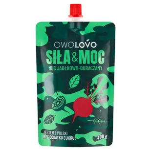 Owolovo Mus Jabłkowo Buraczany Siła & Moc 200g - Owolovo - Zdrowa żywność - miniaturka - grafika 1