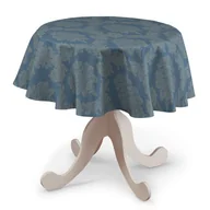 Obrusy i serwetki - Dekoria Obrus okrągły niebieski 135 cm Damasco 415-613-67 - miniaturka - grafika 1