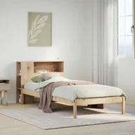 Łóżka - Łóżko z regałem, bez materaca, 100x200 cm, sosnowe Lumarko! - miniaturka - grafika 1