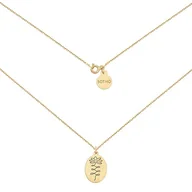 Naszyjniki - Złoty medalion z kwiatem lotosu - miniaturka - grafika 1