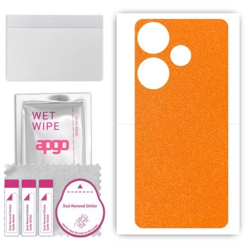 folia naklejka skórka strukturalna na TYŁ do Xiaomi Redmi 12 5G 2024 - Pomarańczowy Pastel Matowy - apgo SKINS