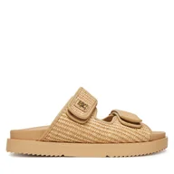 Klapki i japonki damskie - Klapki Tommy Hilfiger Double Strap Raffia FW0FW08940 Beżowy - miniaturka - grafika 1