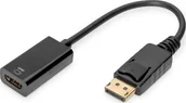 Złącza, przejściówki, adaptery - Adapter AV Digitus DisplayPort - HDMI czarny DB-340415-002-S - miniaturka - grafika 1