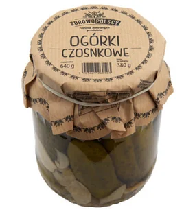 Zdrowopolscy Ogórki czosnkowe 640g - Pasztet i przetwory mięsne - miniaturka - grafika 1