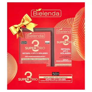 Bielenda Super Trio 50+ (Krem do twarzy 50ml + Serum na noc 30ml) - Serum do twarzy - miniaturka - grafika 1