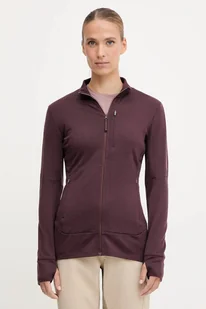 Icebreaker bluza sportowa Merino 260 Quantum damska kolor fioletowy gładka IBBA56XQ0GW1 - Bluzy damskie - miniaturka - grafika 1