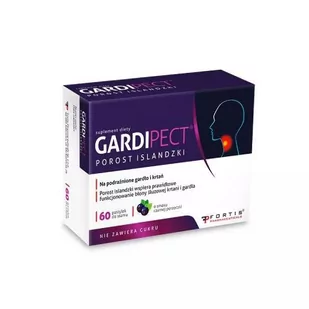 FORTIS PHARMACEUTICALS Gardipect porost islandzki, 60pastylek - Przeziębienie i grypa - miniaturka - grafika 1