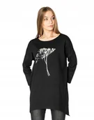 Bluzki damskie - Długa Bluzka Tunika Asymetryczna Damska 4597-1 XL - miniaturka - grafika 1