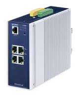 Pozostałe akcesoria sieciowe - PLANET IP30 DIN-rail Industrial L2+ Zarządzany L2+ Gigabit Ethernet (10/100/1000) Aluminium, Niebieski - miniaturka - grafika 1