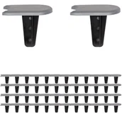 Ogrodzenia - Zestaw 2 obrzeży do łóżek w kolorze szarym 7,6 m - miniaturka - grafika 1