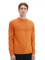 Swetry męskie - TOM TAILOR sweter męski, 32243 – Tomato Cream Orange, XL - miniaturka - grafika 1