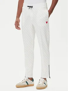 Guess Spodnie dresowe Z2BB05 K7122 Biały Regular Fit - Spodnie sportowe męskie - miniaturka - grafika 1