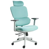 Fotele i krzesła biurowe - Beliani Krzesło biurowe VISCOUNT Lazurowy - miniaturka - grafika 1