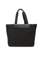 Torebki damskie - Calvin Klein Torebka Ck Raffia Large Shopper K60K613025 Czarny - miniaturka - grafika 1
