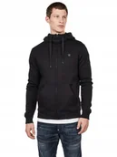 Bluzy męskie - G STAR RAW CZARNA BLUZA MĘSKA Z KAPTUREM I LOGO M 6BA - miniaturka - grafika 1