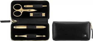 Zwilling Twinox Gold Edition, Zestaw do manicure – czarne, skórzane etui, 5 elementów - Czarny - Zestawy do manicure i pedicure - miniaturka - grafika 1