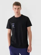 Koszulki sportowe męskie - Męski t-shirt z nadrukiem 4F 4FRAW24TTSHM2603 - czarny - miniaturka - grafika 1