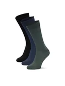 Skarpetki męskie - Gino Rossi Zestaw 3 par wysokich skarpet męskich CEO_AS_GR_01_W_AW25 (3-pack). Granatowy - miniaturka - grafika 1