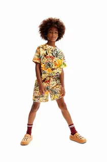 Spodnie i spodenki dla chłopców - Desigual szorty bawełniane dziecięce kolor brązowy - grafika 1