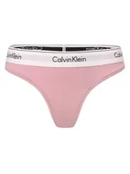 Majtki damskie - Calvin Klein Stringi Kobiety Bawełna lila jednolity, XS - miniaturka - grafika 1