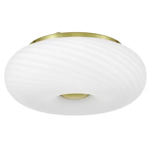 NOWOCZESNA LAMPA SUFITOWA PLAFON BIAŁO-ZŁOTY MONARTE D28 - Lampy sufitowe - miniaturka - grafika 1