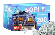 Oświetlenie świąteczne - SOPLE 200 LED LAMPKI CHOINKOWE 9,5M FLASH ZEW ZIMNY BIAŁY - miniaturka - grafika 1