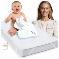 Ochraniacze do łóżeczka - Ochraniacz na Materac 140 x 200 Podkład Wodoodporny Antyalergiczny z Gumką - miniaturka - grafika 1