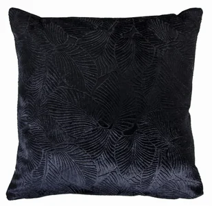 Poszewka dekoracyjna Lucie40x40 czarna liście - Poszewki na poduszki - miniaturka - grafika 1