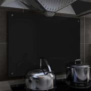 Akcesoria i części AGD - vidaXL Panel ochronny do kuchni, czarny, 80x60 cm, szkło hartowane - miniaturka - grafika 1