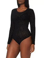 Body - Urban Classics Damskie body Flock Lace Body, dostępne w kolorze czarnym, rozmiary XS do 5XL, czarny, 3XL - miniaturka - grafika 1