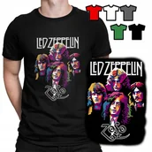 Koszulki męskie - KOSZULKA T-SHIRT MĘSKI WZORY - LED ZEPPELIN ROCK METAL MUZYKA - XXL - miniaturka - grafika 1