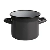 Garnki - Emalia Silesia Rybnik Garnek emaliowany Silesia Rybnik na gaz i indukcję szary nakrapiany - miniaturka - grafika 1