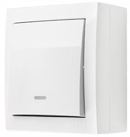 Simon Simon Aquaclick Łącznik jednobiegunowy z podświetleniem, 10 AX, 250 V biały ACW1L/11 ACW1L/11 - Wyłączniki światła i elektryczne - miniaturka - grafika 1