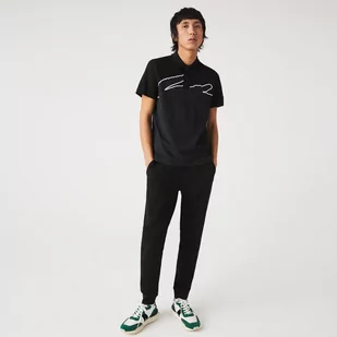 Lacoste męskie spodnie sportowe z melanżowej mieszanki bawełnianej Slim Fit - Spodenki męskie - miniaturka - grafika 1