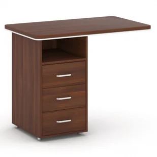 B2B Partner Dostawny stół z kontenerem lewo, czereśnia CF-LD05, left, CD074 - Stoły i stoliki do biura - miniaturka - grafika 1