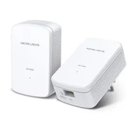 Powerline communications - Mercusys AV1000 Gigabit Powerline Starter Kit MP500 KIT 1000 Mbit/s, Ethernet LAN (RJ-45) ports 1 - miniaturka - grafika 1
