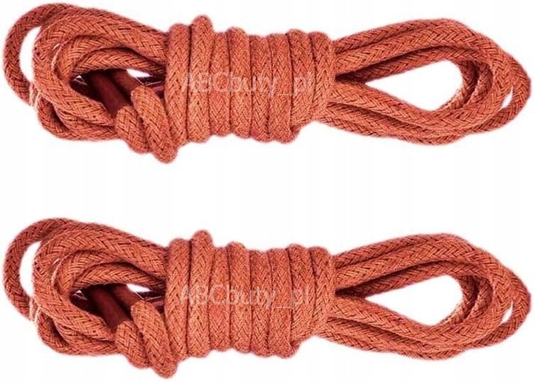 Sznurówki JASNY BRĄZ Sznurowadła 140 cm CIENKIE OKRĄGŁE 2,5mm BAWEŁNA G9-58