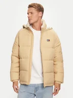 Kurtki męskie - Tommy Jeans Kurtka zimowa DM0DM20003 Beżowy Relaxed Fit - miniaturka - grafika 1