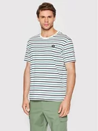 Koszulki męskie - Wood Wood T-Shirt Ace Stripe 10285704-2222 Beżowy Regular Fit - miniaturka - grafika 1