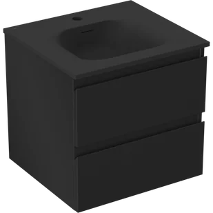 Mexen Orio szafka łazienkowa 50 cm z umywalką Vela, 2 szuflady, czarna mat - 91A10-05047-2-BFF71-W23M71 - Szafki łazienkowe - miniaturka - grafika 1