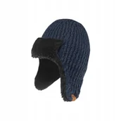 Czapki męskie - Nandy, Czapka męska zimowa uszatka, granatowa - miniaturka - grafika 1